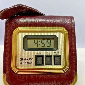 Vintage!  Rare PHO Quartz LCD Digital Travel Alarm Clock